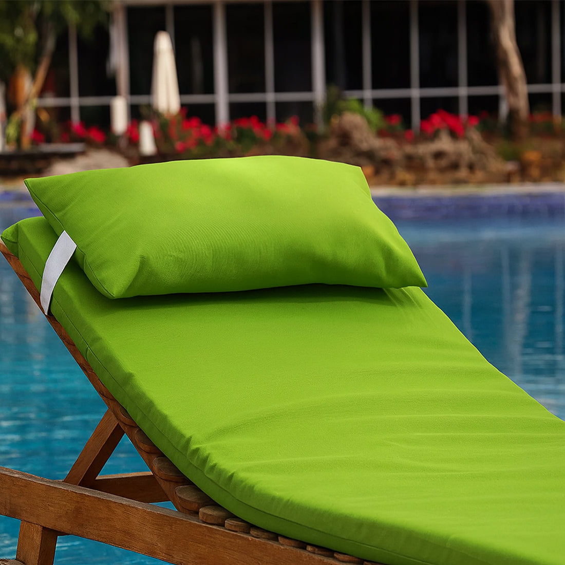 Colchón Tumbona con Cojín Desenfundable Pistacho 180x60 cm
