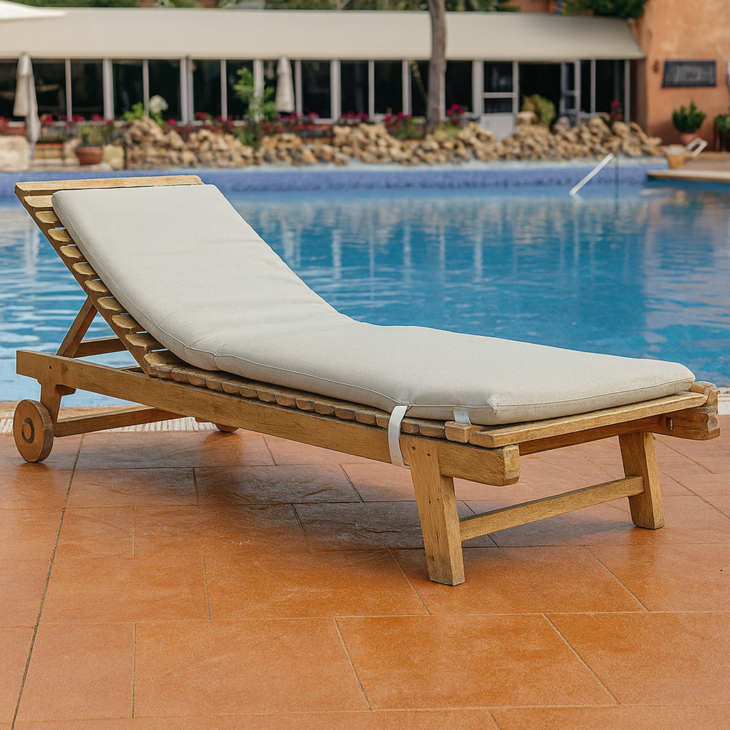 Colchón Tumbona Desenfundable Beige