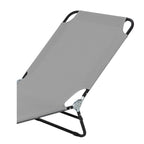 Tumbona Plegable y Reclinable en 5 Posiciones, Gris Claro