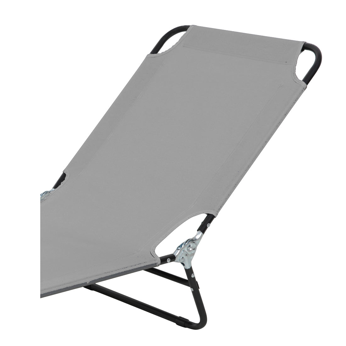 Tumbona Plegable y Reclinable en 5 Posiciones, Gris Claro