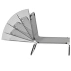 Tumbona Plegable y Reclinable en 5 Posiciones, Gris Claro