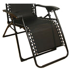 Tumbona de Cuerdas Plegable y Reclinable  112x65x84 cm, Negro