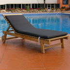 Colchón Tumbona Desenfundable Gris Oscuro