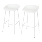 Conjunto 2 Taburete Nórdico de Metal Blanco
