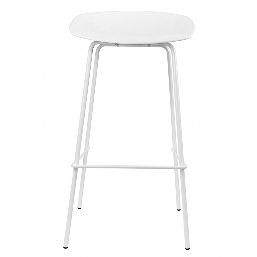 Conjunto 2 Taburete Nórdico de Metal Blanco