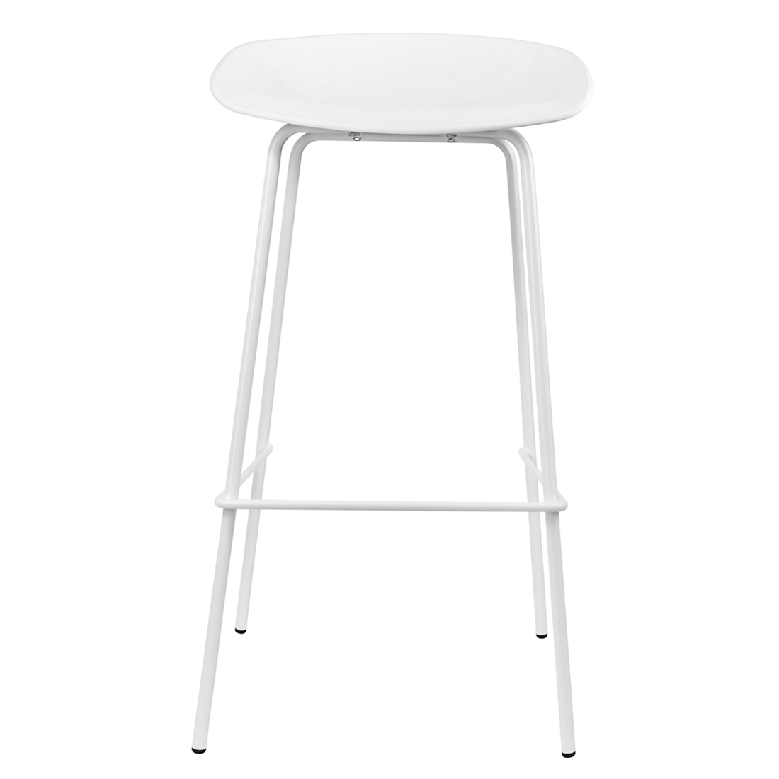 Conjunto 2 Taburete Nórdico de Metal Blanco