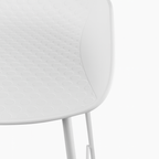 Conjunto 2 Taburete Nórdico de Metal Blanco