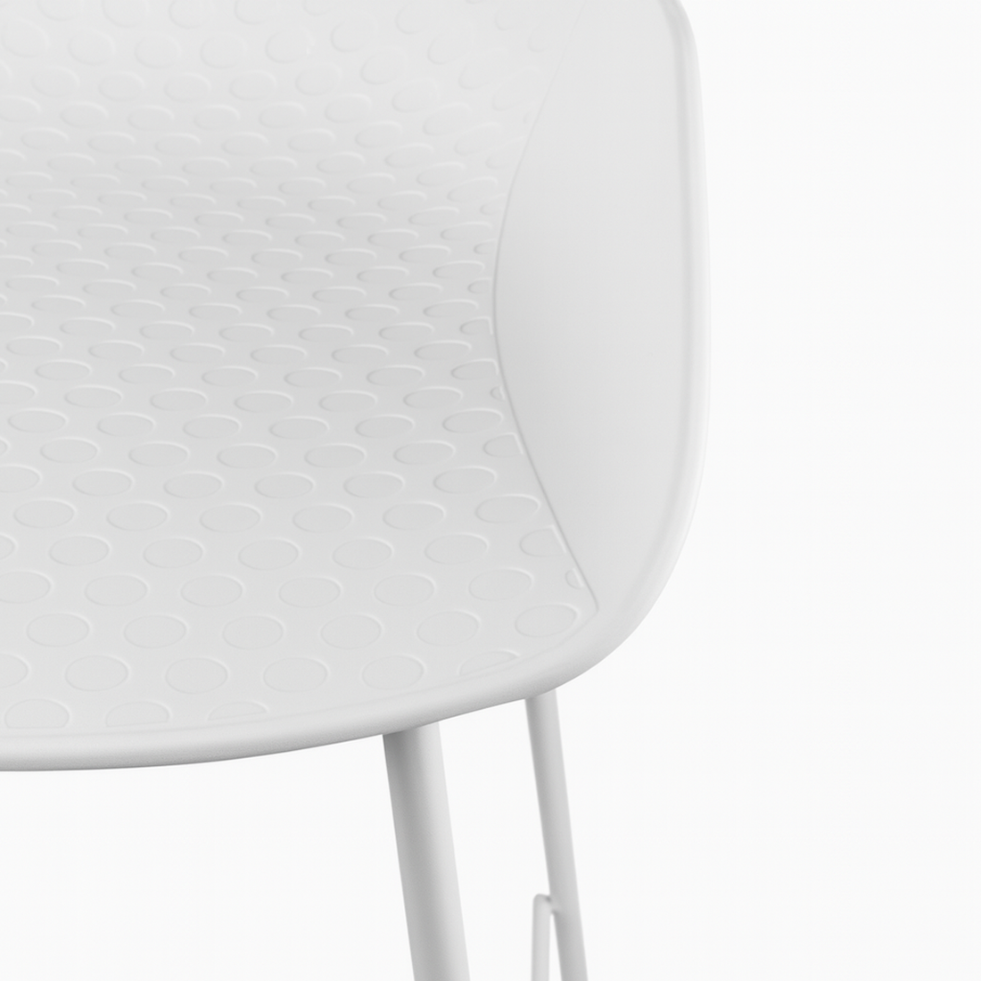 Conjunto 2 Taburete Nórdico de Metal Blanco