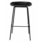 Conjunto 2 Taburete Nórdico de Metal Negro
