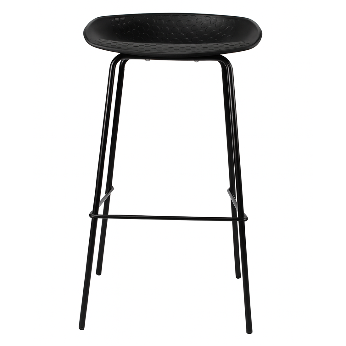 Conjunto 2 Taburete Nórdico de Metal Negro