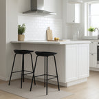 Conjunto 2 Taburete Nórdico de Metal Negro