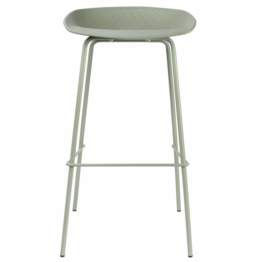 Conjunto 2 Taburete Nórdico de Metal Verde