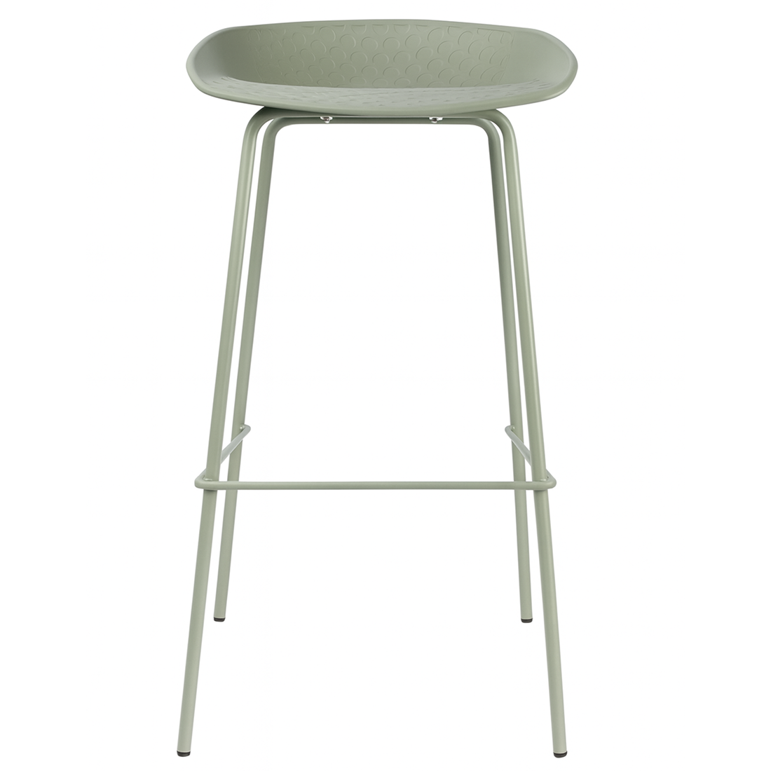 Conjunto 2 Taburete Nórdico de Metal Verde