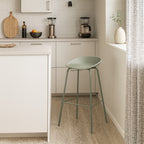 Conjunto 2 Taburete Nórdico de Metal Verde