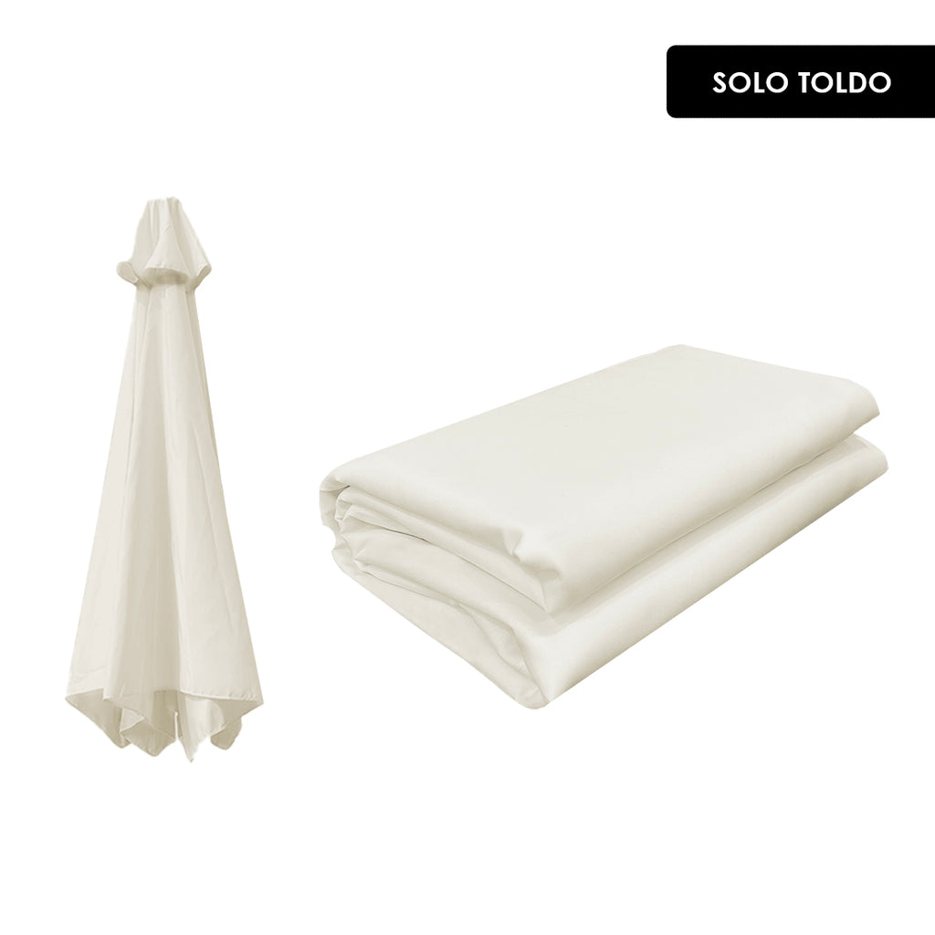 Toldo Octogonal de Repuesto para Sombrilla 3 Metros Beige