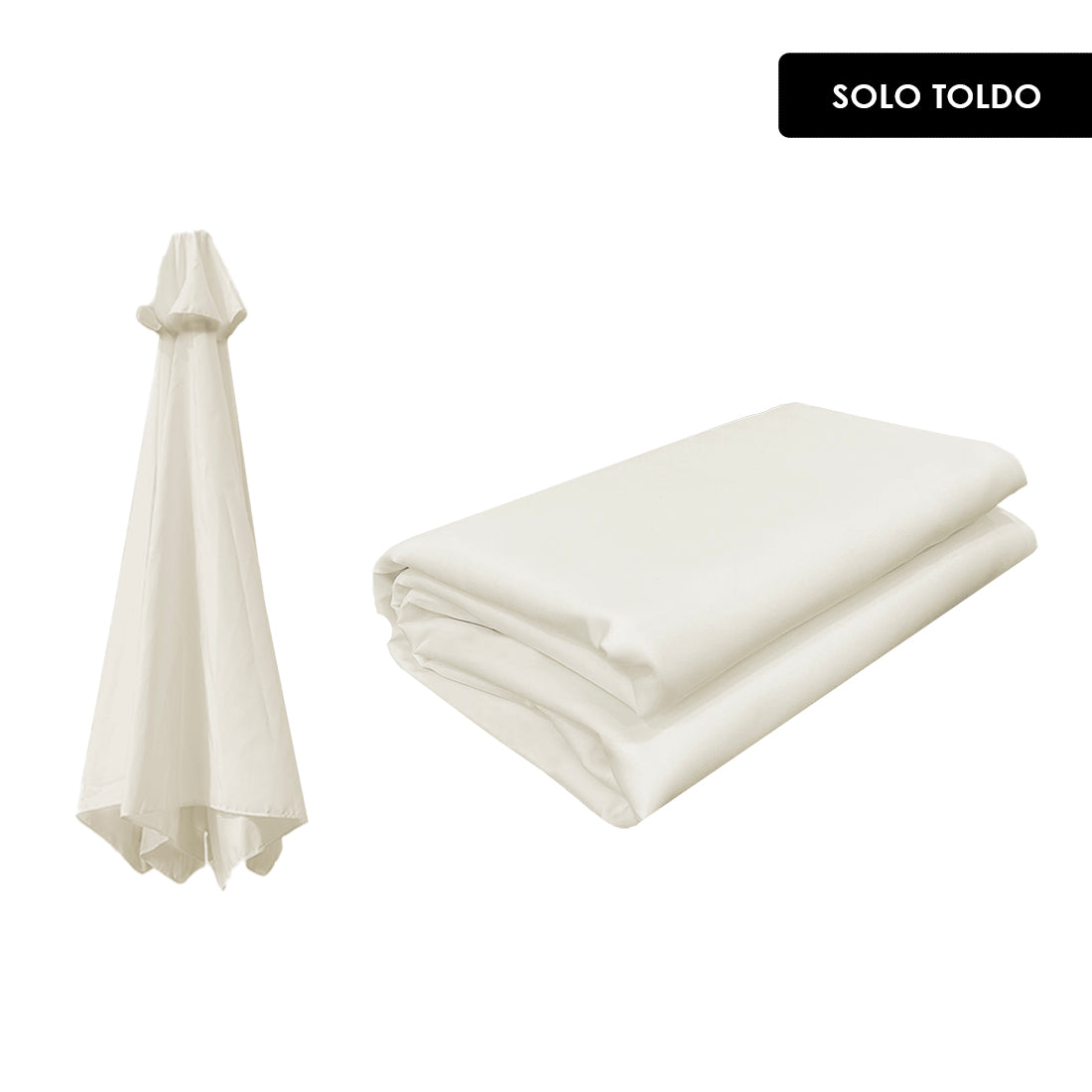 Toldo Octogonal de Repuesto para Sombrilla 3 Metros Beige