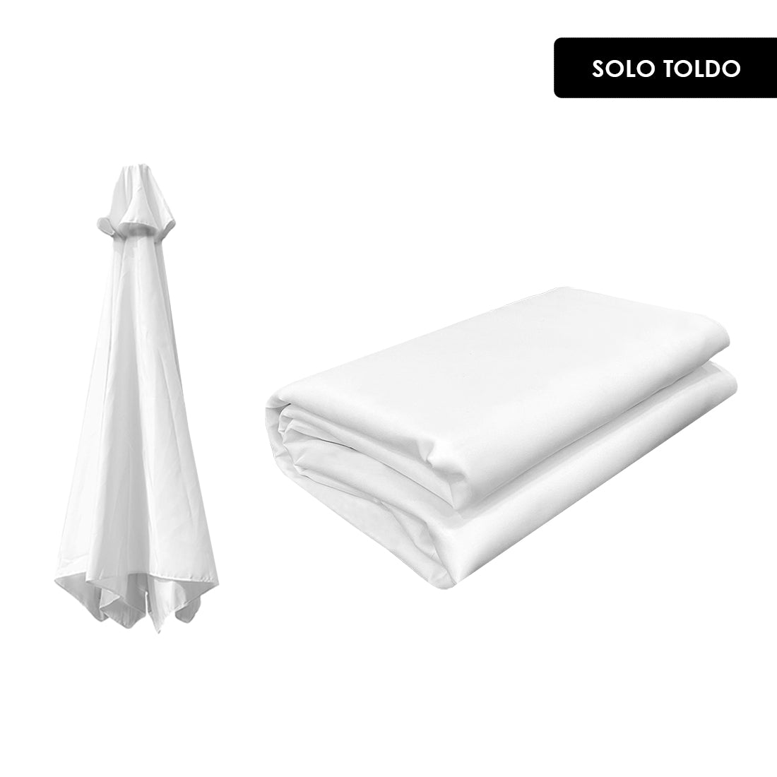 Toldo Octogonal de Repuesto para Sombrilla 3 Metros Blanco