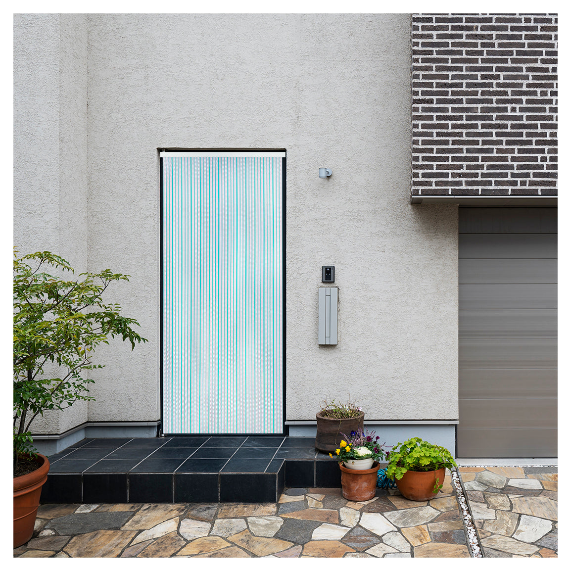 Cortina Mosquitera PVC para Puerta Verde