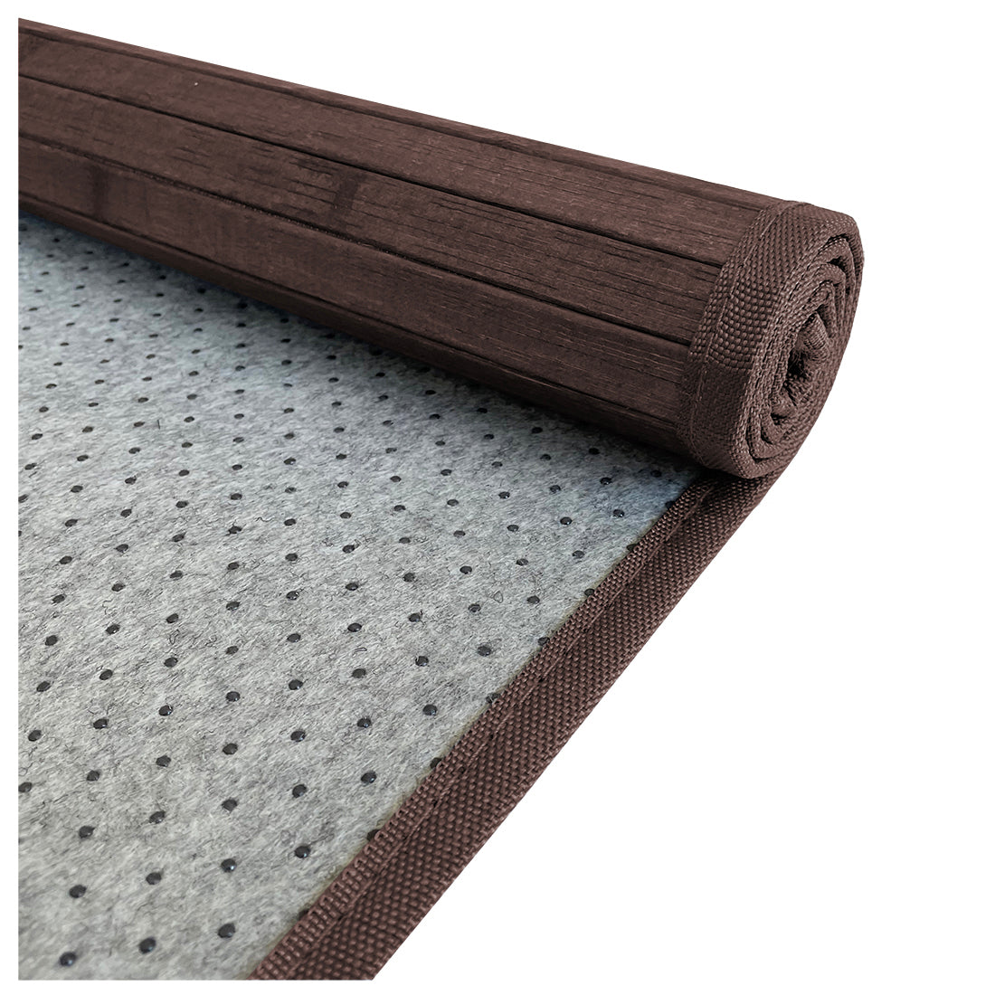 Alfombra de Bambú Natural Antideslizante Chocolate