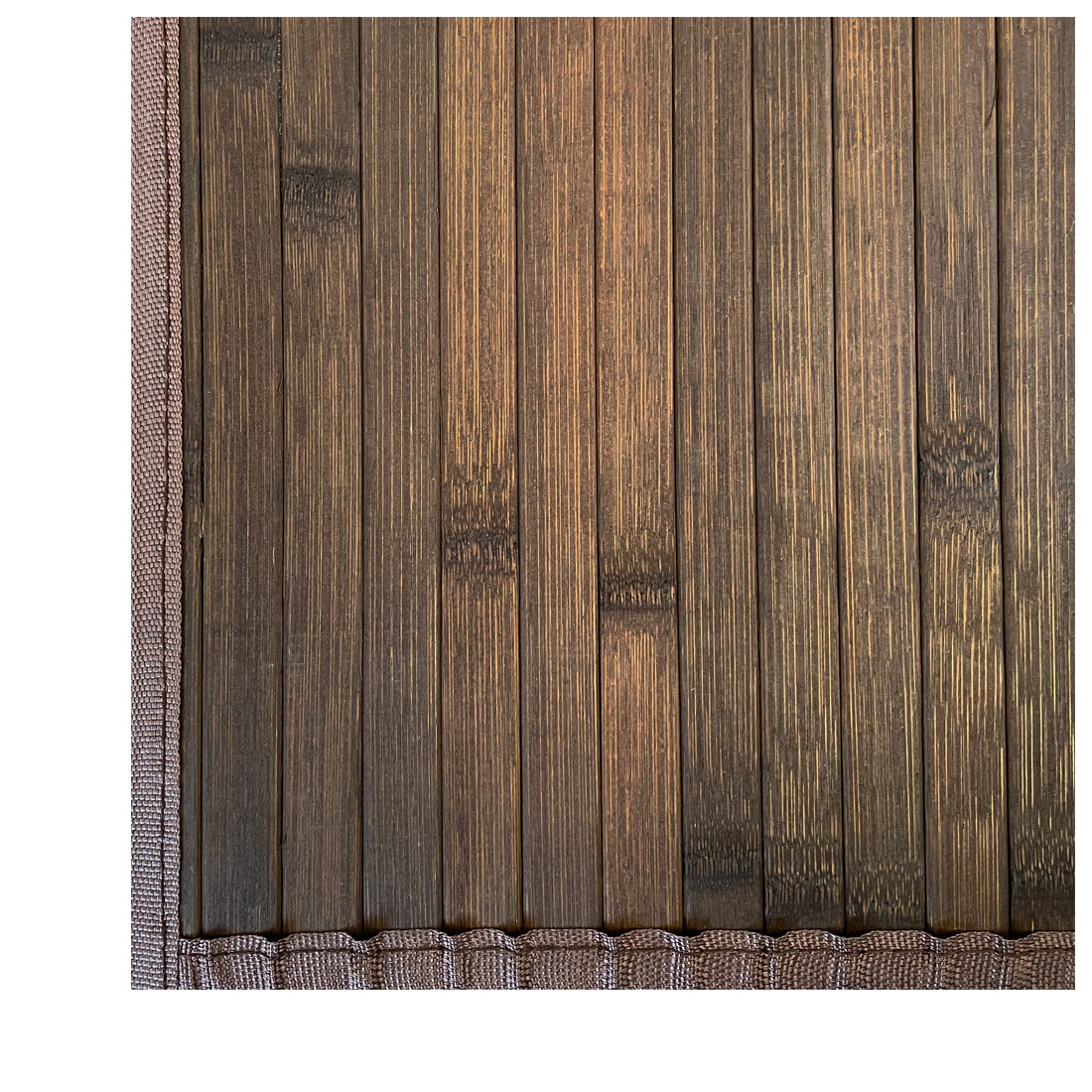 Alfombra de Bambú Natural Antideslizante Chocolate