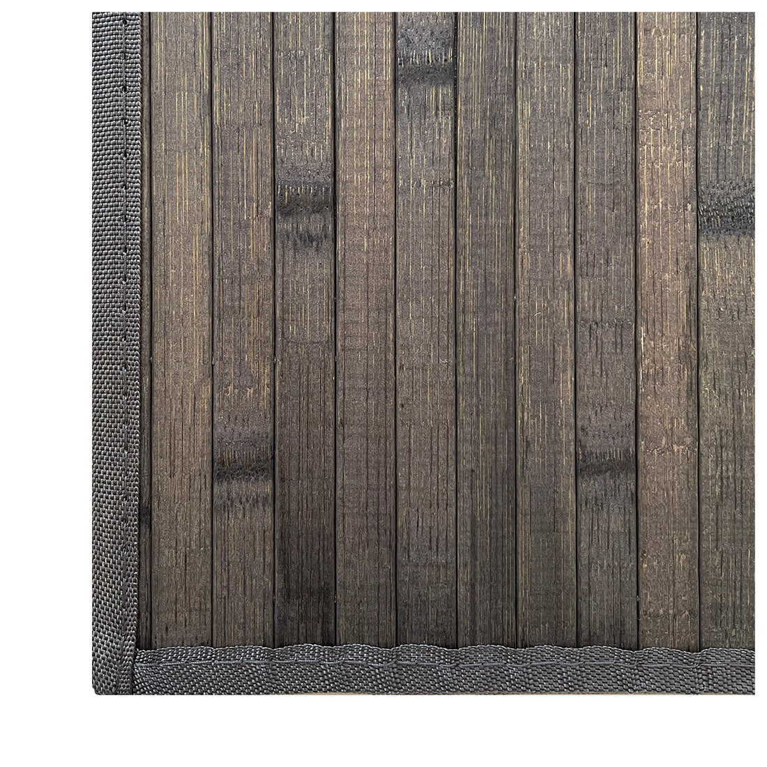 Alfombra de Bambú Natural Antideslizante Gris Oscuro