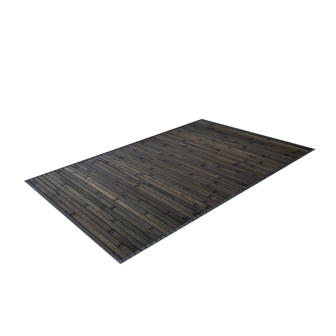 Alfombra de Bambú Natural Antideslizante Gris Oscuro