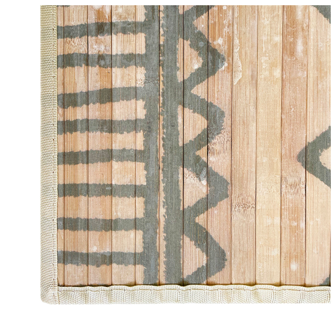 Alfombra de Bambú Natural Antideslizante Grecas