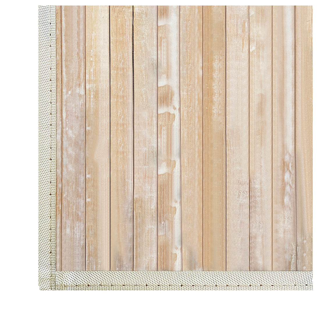 Alfombra de Bambú Natural Antideslizante Blanco Natural