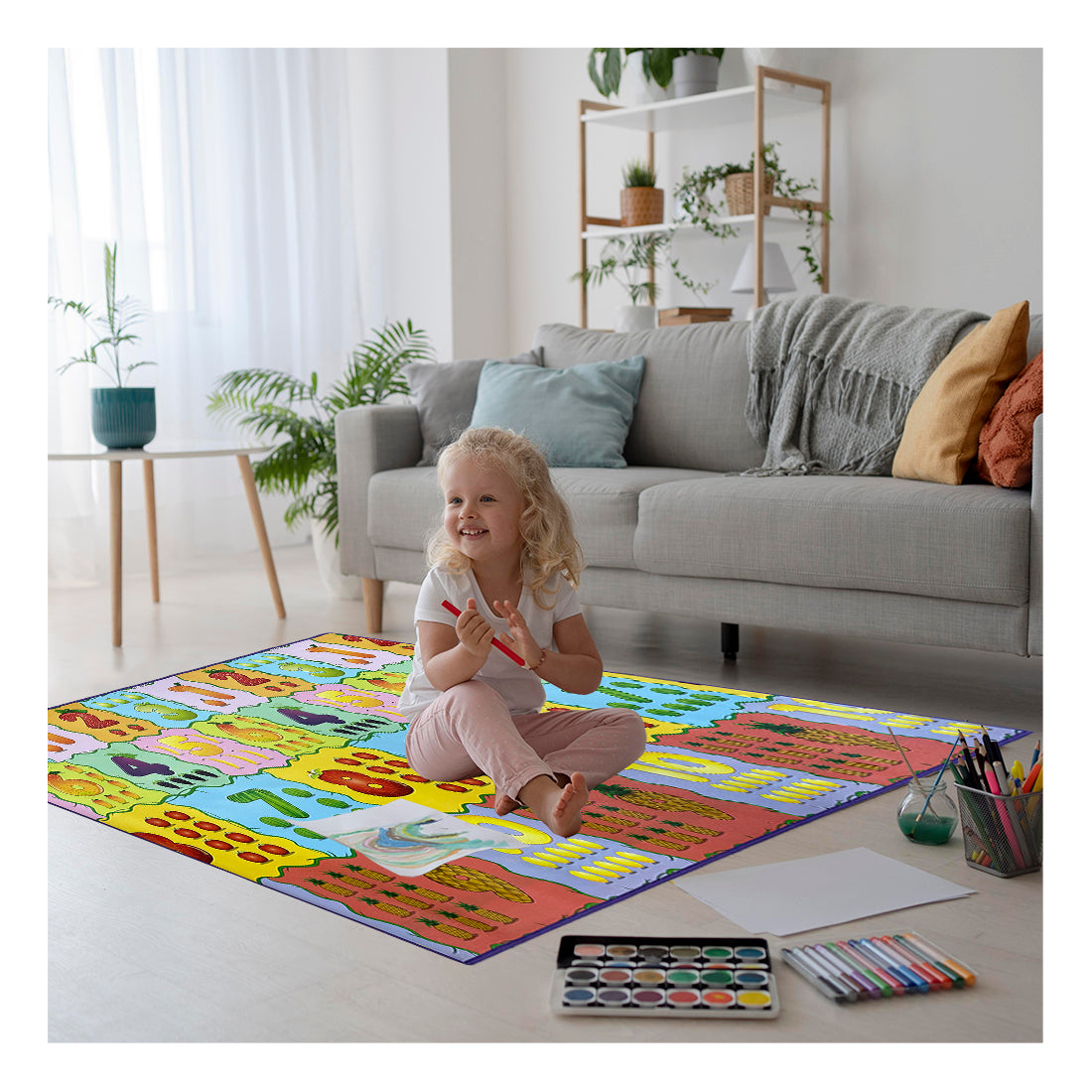 Alfombra Infantil Educaplay Impermeable y Acolchada, Números