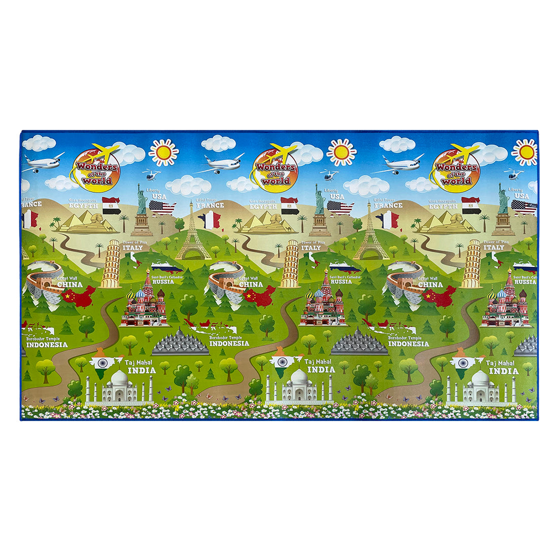 Alfombra Infantil Educaplay Impermeable y Acolchada, Países