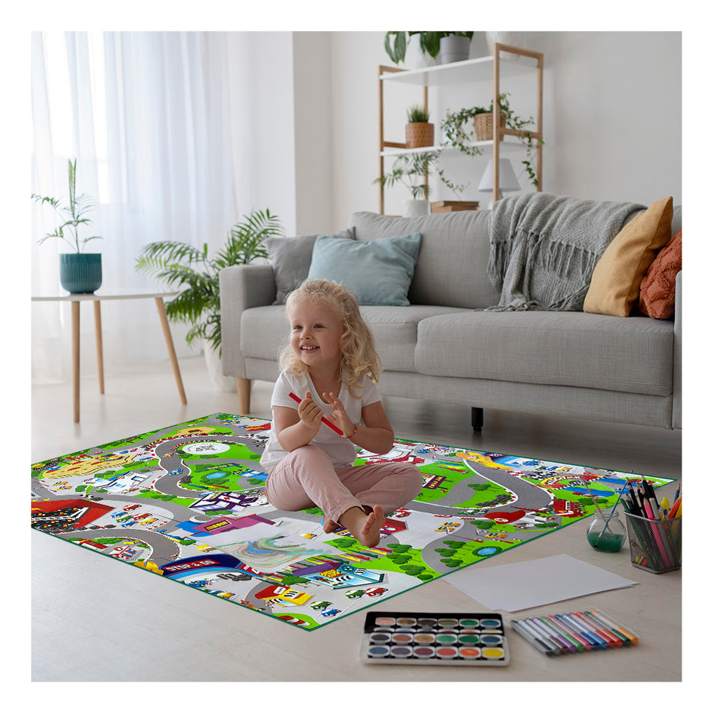 Alfombra Infantil Educaplay Impermeable y Acolchada, Carretera