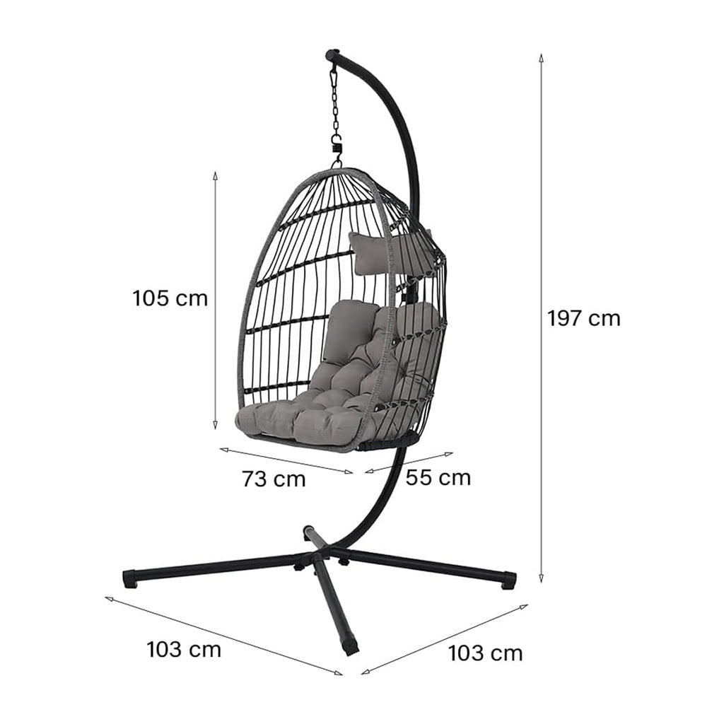 Balancín Colgante y Plegable Antracita