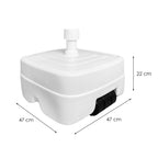 Base de Sombrilla Rellenable 45 Litros Blanco