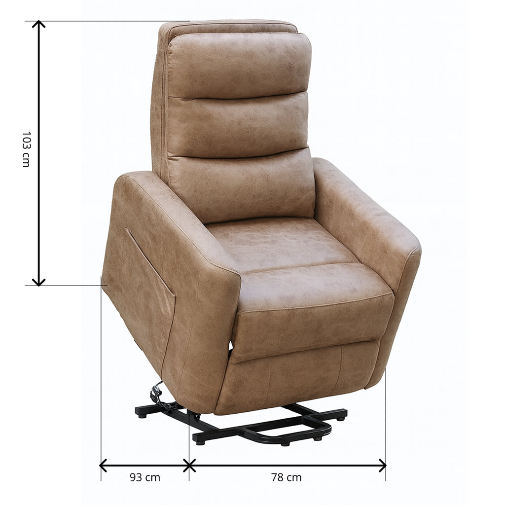 Butaca Reclinable Powerlift Cancún Piedra