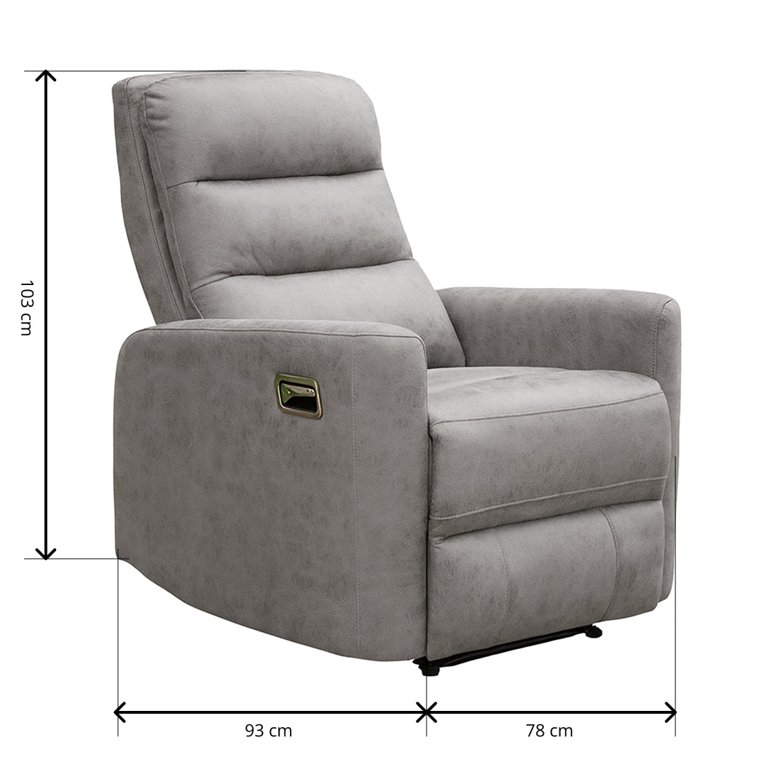 Butaca Reclinable Manual Cancún Cemento