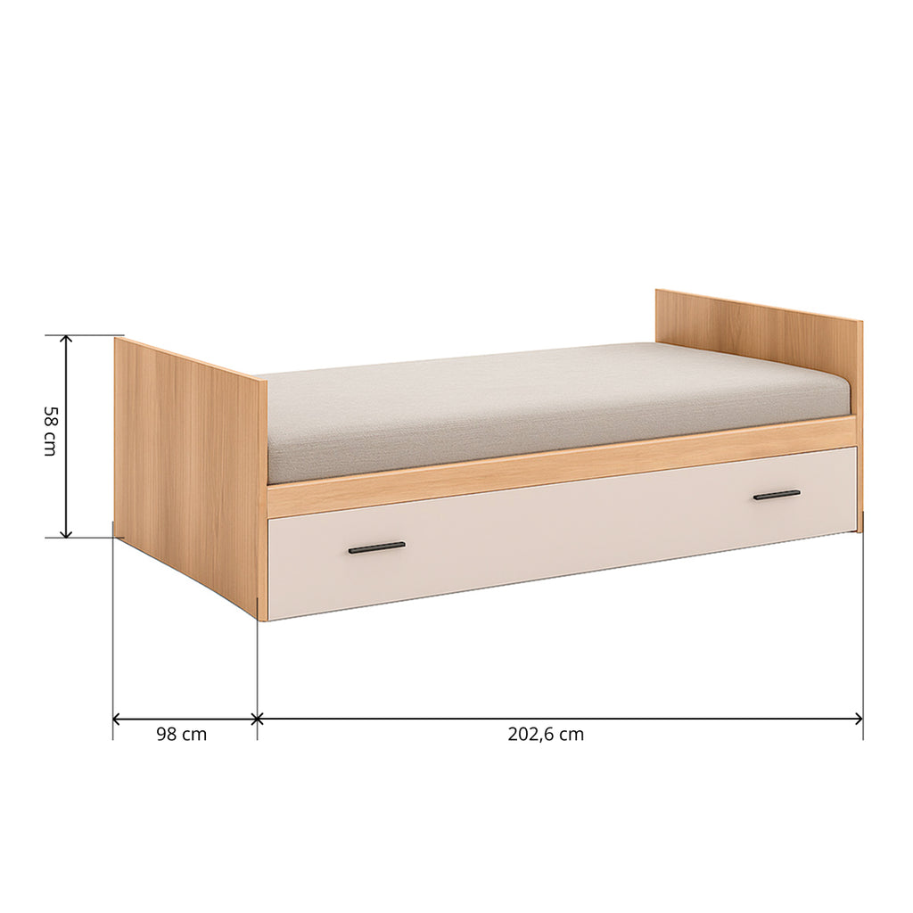 Cama Nido Juvenil Cama Extraíble (58x202,6x98 cm)