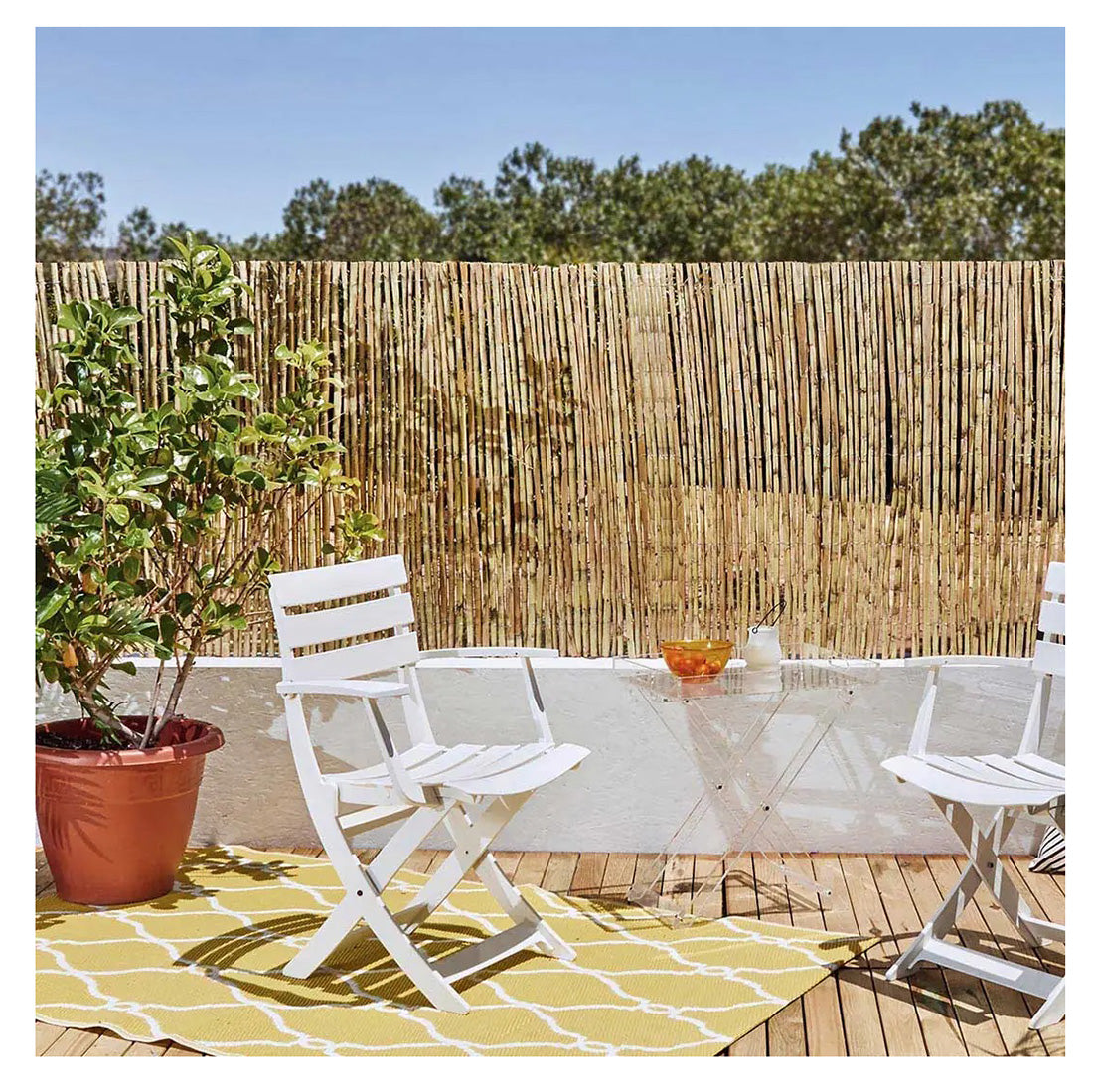 Valla Natural Bambú Media Caña