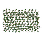 Celosía Extensible Madera Natural con Hojas 180x81 cm