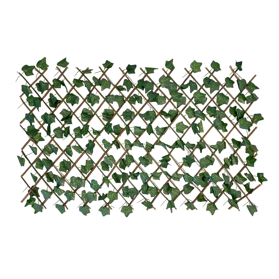 Celosía Extensible Madera Natural con Hojas 180x81 cm