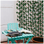 Celosía Extensible Madera Natural con Hojas 180x81 cm