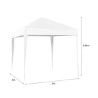 Cenador Blanco Resistente UV 3x3M