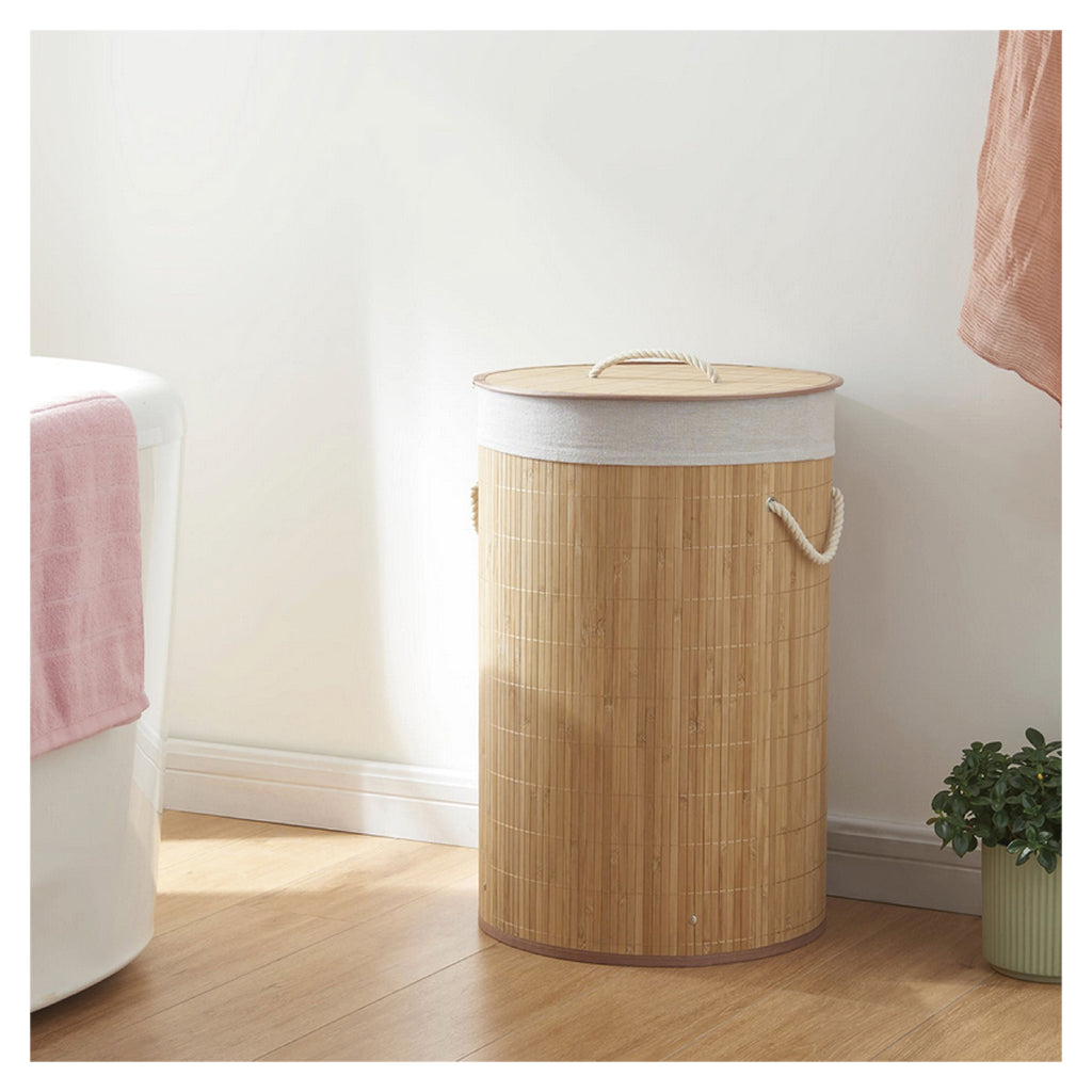 Cesto para la Colada de Bambú Plegable 35x50 cm
