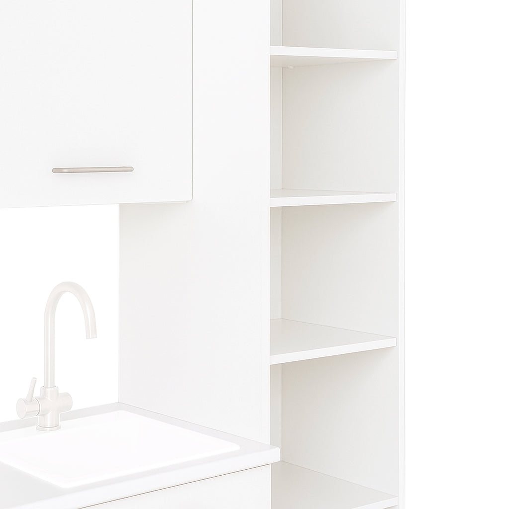 Cocina Modular con Muebles Altos, Bajos y Columna, Blanco