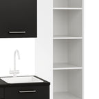 Cocina Modular con Muebles Altos, Bajos y Columna, Antracita
