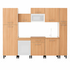 Cocina Modular con Muebles Altos, Bajos y Columna, Roble