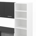 Cocina Modular con Muebles Altos, Bajos, Columna y Barra, Antracita