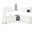 Cocina Modular Esquinera en Forma de L, Blanco
