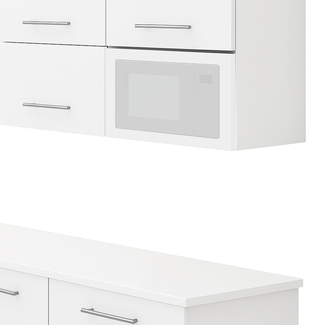 Cocina Modular Esquinera en Forma de L, Blanco