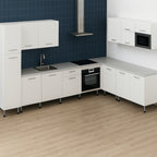 Cocina Modular Esquinera en Forma de L, Blanco