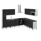 Cocina Modular Esquinera en Forma de L, Antracita